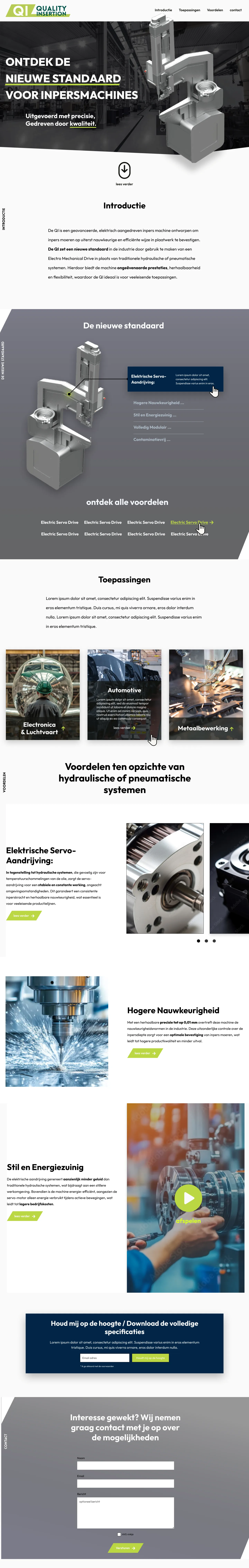 Quality Insertion homepage ontwerp