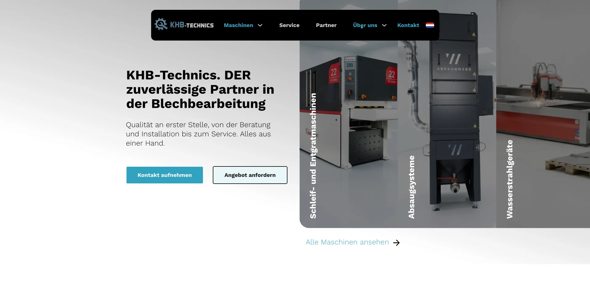 KHB-Technics website na de redesign